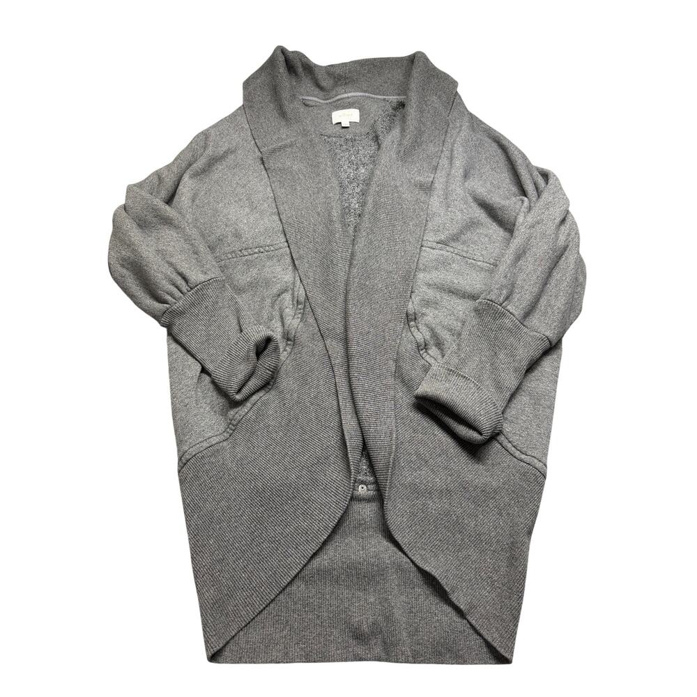 Aritzia Wilfred Diderot Cozy Sweatshirt Open Front Cocoon Cardigan Gray Size L